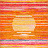 Ultra Soft Area Rug, Non Slip, Stain Resistant, Washable Area Rugs for Living Room, Bedroom, Lively Bright Spectrum Visual Delight(Orange)