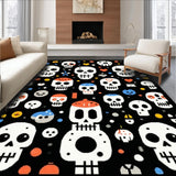 Ultra Soft Area Rug, Non Slip, Stain Resistant, Washable Area Rugs for Living Room, Bedroom, Playful Black and White Design(Black)