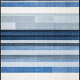 Ultra Soft Area Rug, Non Slip, Stain Resistant, Washable Area Rugs for Living Room, Bedroom, Ombre Striped Area Rug(Blue)