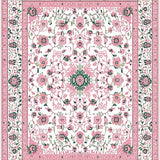 Ultra Soft Area Rug, Non Slip, Stain Resistant, Washable Area Rugs for Living Room, Bedroom, Modern Faded Flower Pattern(Pink)