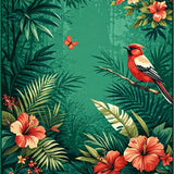 Tropical Jungle Floral Aesthetic(Green)