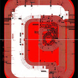 Fun Colorful Circuit Pathway(Red)