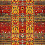 Ultra Soft Area Rug, Non Slip, Stain Resistant, Washable Area Rugs for Living Room, Bedroom, Rustic Multicolored Braided Texture(Red)
