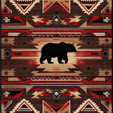 Ultra Soft Area Rug, Non Slip, Stain Resistant, Washable Area Rugs for Living Room, Bedroom, Artful Southwest Color Fusion(Red)