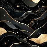 Opulent Modernist Geometric Arrangement(Black)