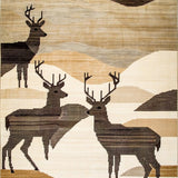 Ultra Soft Area Rug, Non Slip, Stain Resistant, Washable Area Rugs for Living Room, Bedroom, Vibrant Natural Wildlife Impression(Brown)