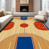 Ultra Soft Area Rug, Non Slip, Stain Resistant, Washable Area Rugs for Living Room, Bedroom, Dynamic Playful Court Design(Brown)