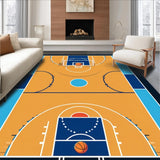 Ultra Soft Area Rug, Non Slip, Stain Resistant, Washable Area Rugs for Living Room, Bedroom, Dynamic Court-Inspired Aesthetic(Orange)