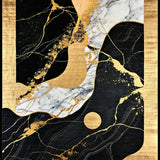Bold Geometric Black Marble Vision(Black)