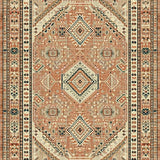 Ultra Soft Area Rug, Non Slip, Stain Resistant, Washable Area Rugs for Living Room, Bedroom, Whimsical Boho Inspired Pattern(Orange)