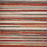 Ultra Soft Area Rug, Non Slip, Stain Resistant, Washable Area Rugs for Living Room, Bedroom, Bold Artistic Color Block Design(Red)