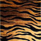 Ultra Soft Area Rug, Non Slip, Stain Resistant, Washable Area Rugs for Living Room, Bedroom, Striking Modern Wildlife Motif(Black)