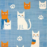 Ultra Soft Area Rug, Non Slip, Stain Resistant, Washable Area Rugs for Living Room, Bedroom, Quaint Farmhouse Animal Imagery(Blue)