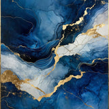Artful Contemporary Swirl Elements(Blue)