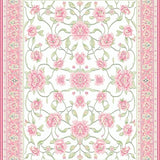 Ultra Soft Area Rug, Non Slip, Stain Resistant, Washable Area Rugs for Living Room, Bedroom, Spring Floral Area(Pink)