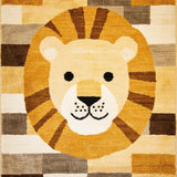 Colorful Lion Face Accent(Beige)