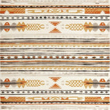 Ultra Soft Area Rug, Non Slip, Stain Resistant, Washable Area Rugs for Living Room, Bedroom, Artistic Vintage Geometric Accent(Orange)