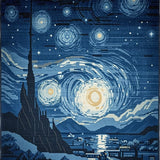 Minimalist Textured Round Accent(Blue)