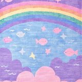 Delightful Plush Colorful Waves(Purple)