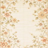 Ultra Soft Area Rug, Non Slip, Stain Resistant, Washable Area Rugs for Living Room, Bedroom, Non Slip Area with Floral for Indoor Entrance(Beige)
