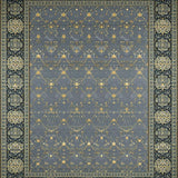 Ultra Soft Area Rug, Non Slip, Stain Resistant, Washable Area Rugs for Living Room, Bedroom, Sophisticated Marble Border Elegance(Gray)