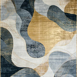 Modern Artistic Grey Gold Fusion(Gray)