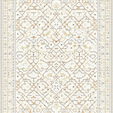 Ultra Soft Area Rug, Non Slip, Stain Resistant, Washable Area Rugs for Living Room, Bedroom, Rustic Cream and Tan Geometry(Beige)