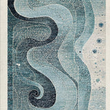 Ultra Soft Area Rug, Non Slip, Stain Resistant, Washable Area Rugs for Living Room, Bedroom, Elegant Kraken Rug With Artistic Tentacle Swirl Pattern For Decor(Blue)