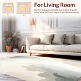 Ivory Cloud Area Dreamy with Artistic Shape for Home(Beige)