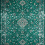 Ultra Soft Area Rug, Non Slip, Stain Resistant, Washable Area Rugs for Living Room, Bedroom, Distressed Elegant Heritage Style(Blue)