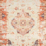 Ultra Soft Area Rug, Non Slip, Stain Resistant, Washable Area Rugs for Living Room, Bedroom, Beige Brown Vintage Medallion Distressed Retro Floor(Beige)