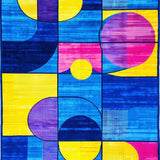 Modern Tiled Color Fusion(Blue)