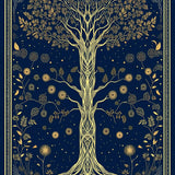 Elegant Viking Mythology Motif(Blue)