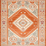 Ultra Soft Area Rug, Non Slip, Stain Resistant, Washable Area Rugs for Living Room, Bedroom, Classic Striped Rustic Charm(Orange)