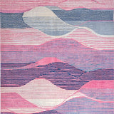 Ultra Soft Area Rug, Non Slip, Stain Resistant, Washable Area Rugs for Living Room, Bedroom, Vibrant Multicolored Artful Design(Pink)