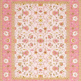 Ultra Soft Area Rug, Non Slip, Stain Resistant, Washable Area Rugs for Living Room, Bedroom, Elegant Powder Pink Floral Design(Pink)