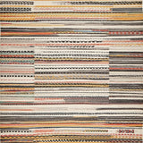 Ultra Soft Area Rug, Non Slip, Stain Resistant, Washable Area Rugs for Living Room, Bedroom, Vibrant Chindi Striped Aesthetic(Orange)