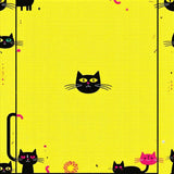 Ultra Soft Area Rug, Non Slip, Stain Resistant, Washable Area Rugs for Living Room, Bedroom, Contemporary Minimalist Cat Emblem Style(Yellow)