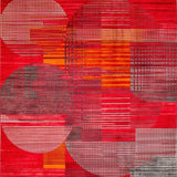 Ultra Soft Area Rug, Non Slip, Stain Resistant, Washable Area Rugs for Living Room, Bedroom, Bold Abstract Circle Composition(Red)