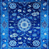 Elegant Blue Toned Chinoiserie Motif(Blue)