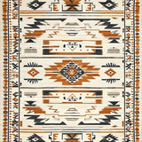 Ultra Soft Area Rug, Non Slip, Stain Resistant, Washable Area Rugs for Living Room, Bedroom, Chic Rustic Geometric Arrangement(Brown)
