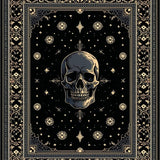 Ultra Soft Area Rug, Non Slip, Stain Resistant, Washable Area Rugs for Living Room, Bedroom, Chic Gothic Artful Design(Black)