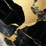 Ultra Soft Area Rug, Non Slip, Stain Resistant, Washable Area Rugs for Living Room, Bedroom, Contemporary Black Gold Dining Room Plush Rug(Black)