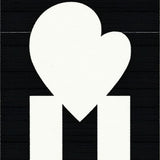 Modern Quirky Heart Patterned Mat(White)