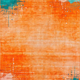 Ultra Soft Area Rug, Non Slip, Stain Resistant, Washable Area Rugs for Living Room, Bedroom, Artful Fluid Design with Vibrancy(Orange)