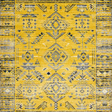 Ultra Soft Area Rug, Non Slip, Stain Resistant, Washable Area Rugs for Living Room, Bedroom, Chic Modern Abstract Composition(Yellow)