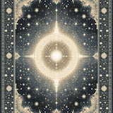 Ultra Soft Area Rug, Non Slip, Stain Resistant, Washable Area Rugs for Living Room, Bedroom, Artful Esoteric Starry Composition(Gray)