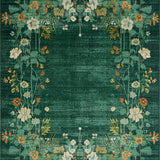 Ultra Soft Area Rug, Non Slip, Stain Resistant, Washable Area Rugs for Living Room, Bedroom, Trendy Geometric Green Aesthetic(Green)