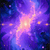 Ultra Soft Area Rug, Non Slip, Stain Resistant, Washable Area Rugs for Living Room, Bedroom, Lively Solar System Theme(Purple)