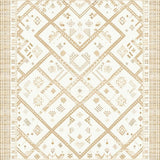 Beige Diamond Lattice Area Geometric Weave(Beige)